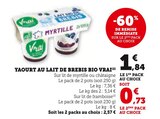 YAOURT AU LAIT DE BREBIS BIO - Vrai en promo chez Super U YAOURT AU LAIT DE BREBIS BIO - Vrai dans le catalogue Super U