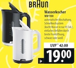 Aktuelles Braun Wasserkocher WK1100 Angebot bei famila Nordost in Lübeck ab 19,00 €