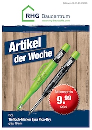 RHG Baucentrum Prospekt für Rodewisch mit 1 Seite RHG Baucentrum Prospekt für Rodewisch: "Artikel der Woche", 1 Seite, 16.02.2026 - 21.02.2026