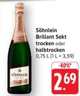 Brillant Sekt trocken Angebote von Söhnlein bei E center Göppingen für 2,69 €