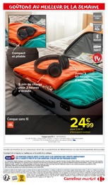 Prix et réduction Casque dans le prospectus Carrefour Market en cours Offre Casque dans le catalogue Carrefour Market du moment à la page 2