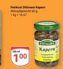 Kapern im Angebot bei GLOBUS in Erftstadt Kapern Angebote von Feinkost Dittmann bei GLOBUS Erftstadt für 1,00 €