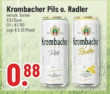 Aktuelle Krombacher Angebote bei Trinkgut in Remscheid Aktuelles Pils Angebot bei Trinkgut in Remscheid ab 0,88 €