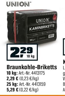 Braunkohle-Briketts bei OBI in Cottbus Braunkohle-Briketts im Angebot bei OBI Cottbus für 2,29 €