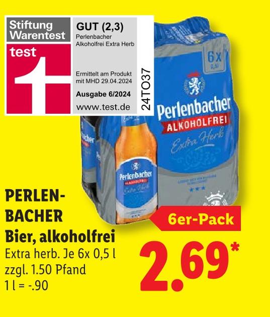 Bier, alkoholfrei Extra Herb