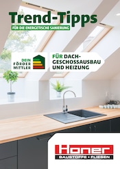 Aktueller Honer Baustoffe Baumarkt Prospekt in Zimmern und Umgebung, "Trend-Tipps FÜR DIE ENERGETISCHE SANIERUNG" mit 17 Seiten, 18.10.2024 - 27.10.2024