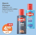 Coffein C1 im V-Markt Prospekt Coffein C1 von Alpecin im aktuellen V-Markt Prospekt für 4,99 €
