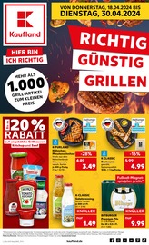 Aktueller Kaufland Supermarkt Prospekt in Kleve und Umgebung, "RICHTIG GÜNSTIG GRILLEN" mit 8 Seiten, 18.04.2024 - 30.04.2024