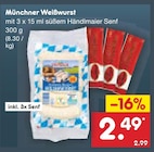 Münchner Weißwurst für 2,49 € bei Netto Marken-Discount im Angebot Münchner Weißwurst im aktuellen Netto Marken-Discount Prospekt