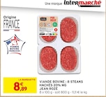 Viande bovine : 8 steaks hachés 20% MG - Jean Rozé dans le catalogue Intermarché Super