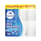 Essuie-tout Ultra Absorption "Maxi Pack" - CARREFOUR ESSENTIAL - Carrefour Essuie-tout Ultra Absorption "Maxi Pack" - CARREFOUR ESSENTIAL à 7,38 € dans le catalogue Carrefour