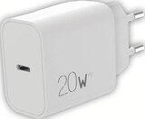 Chargeur secteur USB-C 20 W blanc - APM en promo chez Cora Soissons à 4,99 €