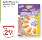 Backdekor Marzipan Rübli Angebote von Günthart bei GLOBUS Willich für 2,49 €