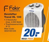 Heizlüfter Trend HL 100 Angebote von Fakir bei expert Münster für 20,00 €