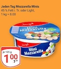 Aktuelles Mozzarella Minis 45 % Fett i. Tr. Angebot bei GLOBUS in Duisburg ab 1,00 €