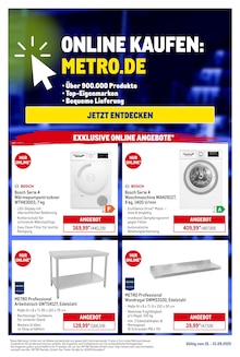 Waschmaschine im METRO Prospekt "Wochenangebote + Markets" mit 27 Seiten (Neu Ulm)