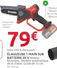 Promo Élagueuse 1 main sur batterie 20 V à 79,00 € dans le catalogue Mr. Bricolage à Ruoms