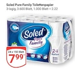 Pure Family Toilettenpapier im Angebot bei GLOBUS in Ludwigshafen Pure Family Toilettenpapier Angebote von Soled bei GLOBUS Ludwigshafen für 7,99 €