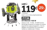 Promo Défonceuse 1600 w à 119,00 € dans le catalogue E.Leclerc à Montataire