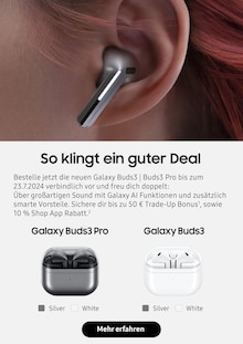 Aktueller Samsung Prospekt "Galaxy Buds3|Buds 3 Pro" Seite 2 von 4 Seiten für Emden