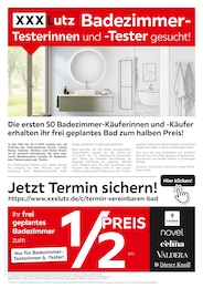 XXXLutz Möbelhäuser Prospekt "Badezimmer-Testerinnen und -Tester gesucht!", 26 Seiten, 27.10.2025 - 27.10.2025 Aktueller XXXLutz Möbelhäuser Prospekt, "Badezimmer-Testerinnen und -Tester gesucht!", mit Angeboten der Woche, gültig von 27.10.2025 bis 27.10.2025