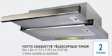 Hotte casquette télescopique tiroir en promo chez Brico Cash Avignon