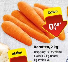 Karotten, 2 kg bei ALDI SÜD in Nürnberg Karotten, 2 kg im Angebot bei ALDI SÜD Nürnberg für 0,88 €
