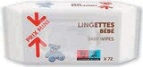 Lingettes Bébé Prix Mini en promo chez U Express Lingettes Bébé Prix Mini dans le catalogue U Express