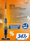 Akku Staubsauger AS62A25UOT CLEAN 6000 Angebote von AEG bei HEM expert Rottenburg für 347,00 €