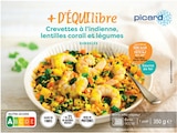 Crevettes à l'indienne, lentilles corail et légumes - PICARD dans le catalogue Picard