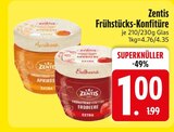 Frühstücks-Konfitüre Aprikose im EDEKA Prospekt Frühstücks-Konfitüre Aprikose von Zentis im aktuellen EDEKA Prospekt für 1,00 €
