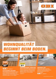 Der aktuelle OBI Prospekt WOHNQUALITÄT BEGINNT BEIM BODEN.