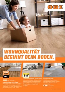 Aktueller OBI Prospekt (Buchbrunn, Seiten zum blättern OBI Prospekt WOHNQUALITÄT BEGINNT BEIM BODEN. mit Seiten