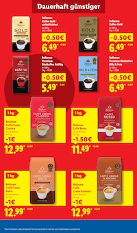 Kaffee im Lidl Prospekt "Der Preisführer macht Deutschland dauerhaft günstiger!" mit 26 Seiten (Duisburg)
