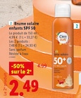 Brume solaire enfants SPF 50 - CIZN SUN en promo chez Lidl Brume solaire enfants SPF 50 - CIZN SUN dans le catalogue Lidl