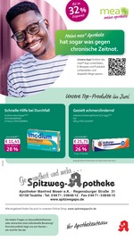 mea - meine apotheke Apotheken Prospekt der aktuellen Woche mit 4 Seiten, gültig von 01.06.2026 bis 30.06.2026, in Maxhütte-Haidhof und Umgebung Aktueller mea - meine apotheke Apotheken Prospekt in Maxhütte-Haidhof und Umgebung, "Unsere Juni-Angebote" mit 4 Seiten, 01.06.2026 - 30.06.2026