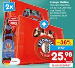 Weißbier Hell Angebote von Erdinger bei Netto Marken-Discount Würzburg für 25,98 €