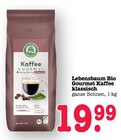 Aktuelles Bio Gourmet Kaffee klassisch Angebot bei E center in Heidelberg ab 19,99 €