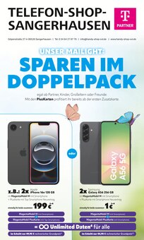 Aktueller Telefon Shop Sangerhausen Prospekt für Hettstedt und Ungebung, Seiten zum blättern Telefon Shop Sangerhausen Prospekt UNSER MAILIGHT: SPAREN IM DOPPELPACK mit Seiten in Hettstedt und Umgebung