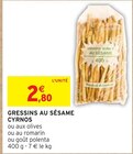 Intermarché Saint-Rambert-d'Albon - Promo Gressins au sésame Promo Gressins au sésame à 2,80 € dans le catalogue Intermarché à Saint-Rambert-d'Albon