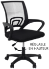 Fauteuil de bureau noir - HOME DECO FACTORY en promo chez Intermarché Nîmes à 39,99 €