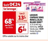 LESSIVE CAPSULE 3EN1 ROSE & LILAS BLANC(1) - OMO dans le catalogue Auchan Supermarché