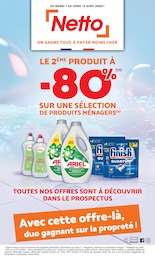 Catalogue Discount Alimentaire de Netto à Seynod, avec 24 pages Prospectus Discount Alimentaire de Netto à Seynod: "LE 2ÈME PRODUIT À -80% SUR UNE SÉLECTION DE PRODUITS MÉNAGERS", 24 pages, 07/04/2026 - 13/04/2026