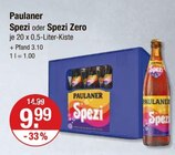 Spezi oder Spezi Zero von Paulaner im aktuellen V-Markt Prospekt für 9,99 €