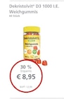 Dekristolvit D3 1000 I.E. Weichgummis Angebot in Bad Säckingen Dekristolvit D3 1000 I.E. Weichgummis im aktuellen Prospekt bei LINDA Premiumapotheke in Bad Säckingen