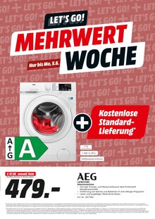 Waschmaschine Angebot im MediaMarkt Saturn Prospekt, gültig von 01.06.2023 bis 05.06.2023 Waschmaschine Angebot im aktuellen MediaMarkt Saturn Prospekt auf Seite 5