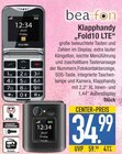 Klapphandy Fold10 LTE Angebote von bea-fon bei EDEKA Augsburg für 34,99 €