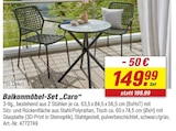 Balkonmöbel-Set Caro im Angebot bei toom Baumarkt in Göppingen Balkonmöbel-Set Caro Angebote bei toom Baumarkt Göppingen für 149,99 €