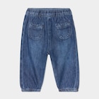 Jeans bas élastiqué coton bleu foncé bébé fille à 5,49 € dans le catalogue La Halle