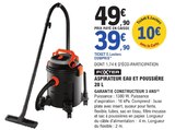 Aspirateur Eau et Poussière 20 L - Foxter - E.Leclerc à Saint-Étienne Aspirateur Eau et Poussière 20 L - Foxter en promo chez E.Leclerc Saint-Étienne à 39,90 €